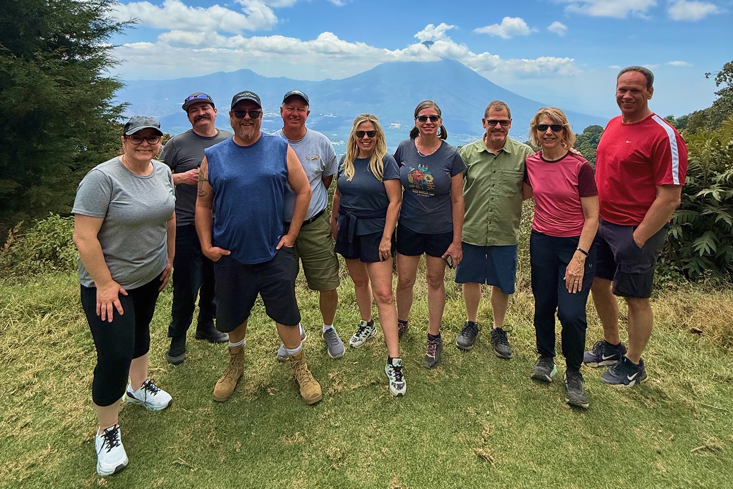The Alliance team framing a home in Guatemala
