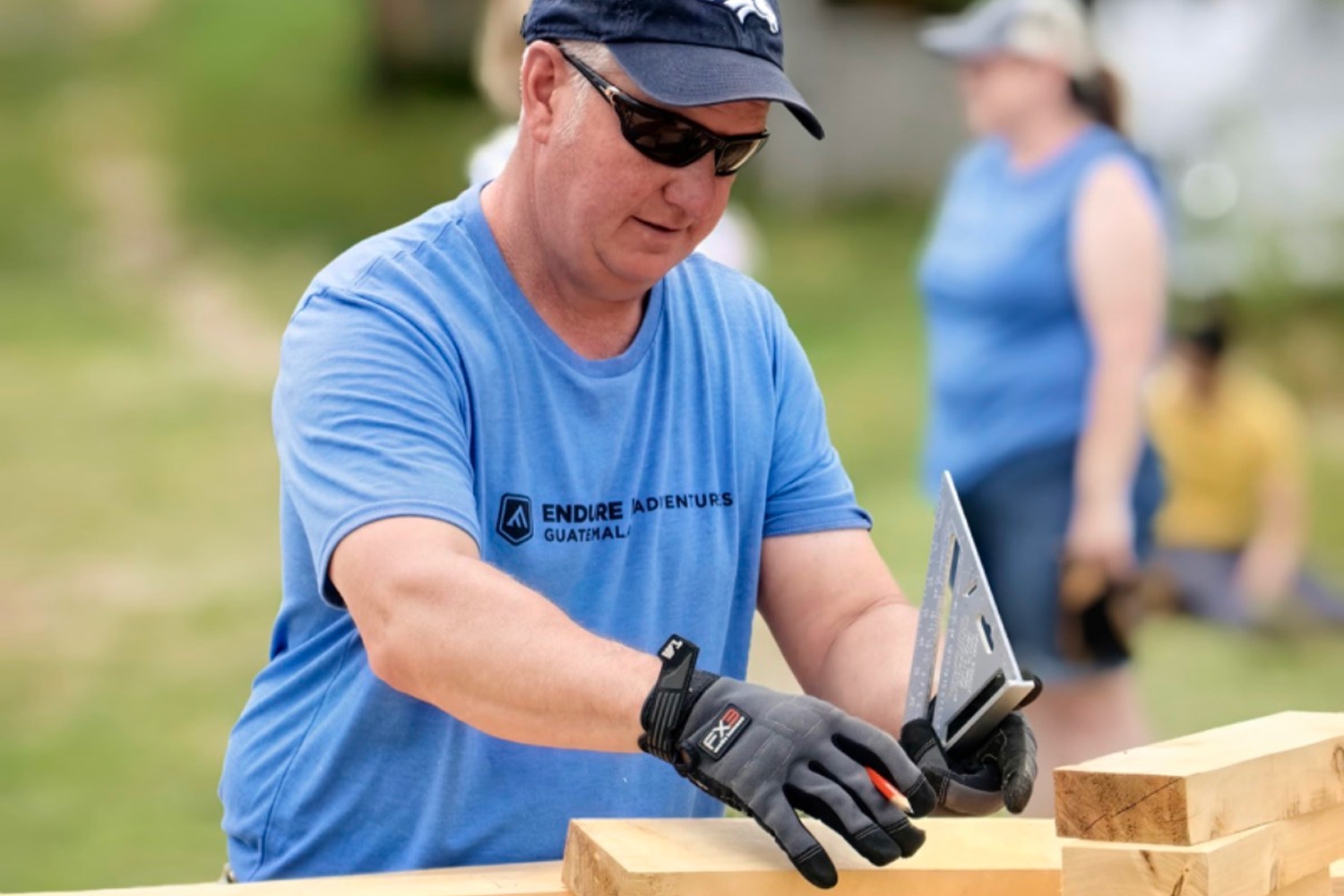 The Alliance team framing a home in Guatemala
